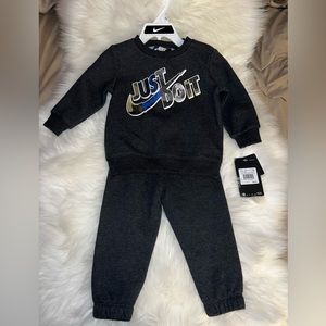 ⭐️Nike⭐️Boys⭐️Sweatsuit ⭐️Just Do It⭐️Infant ⭐️Black Heather⭐️12 months